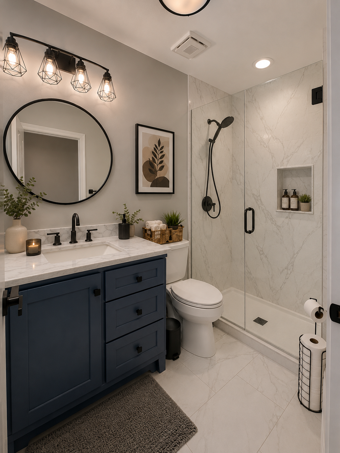 Finished Fee Construction bathroom remodel